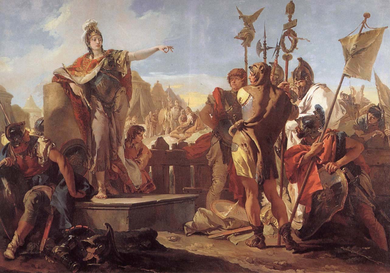 Queen Zenobia talk to their soldiers